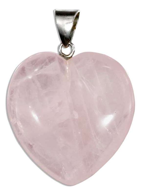 Pink Rose Quartz Heart Pendant Pink Rose Quartz Heart Pendant
