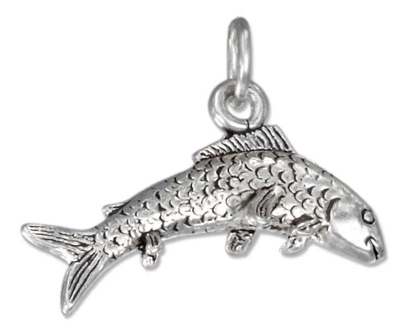 3D Leaping Scaly Fish Charm 3D Leaping Scaly Fish Charm