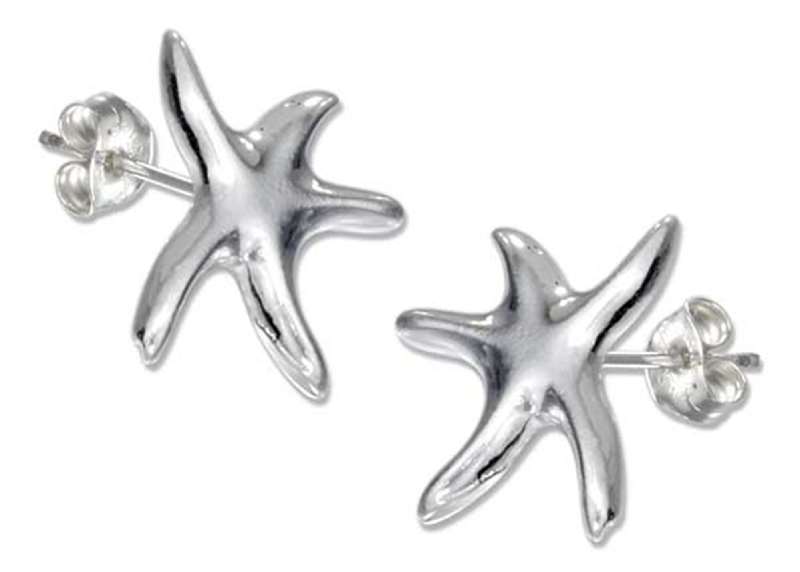 Lovely Polished Starfish Post Earrings Lovely Polished Starfish Post Earrings
