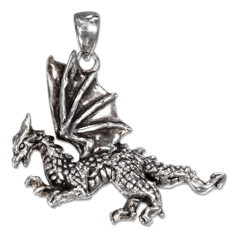 Winged Fire Breathing Dragon Pendant Winged Fire Breathing Dragon Pendant