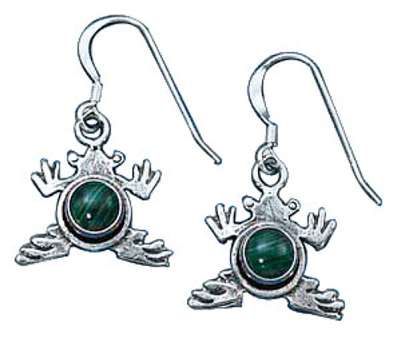 Malachite Frog Earrings Malachite Frog Earrings