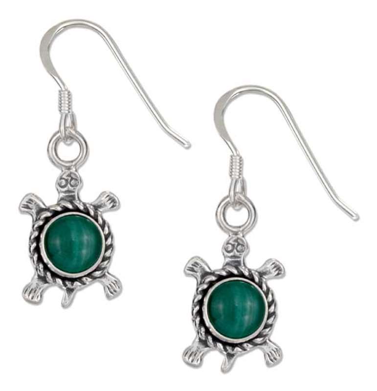 Malachite Turtle Earrings Malachite Turtle Earrings