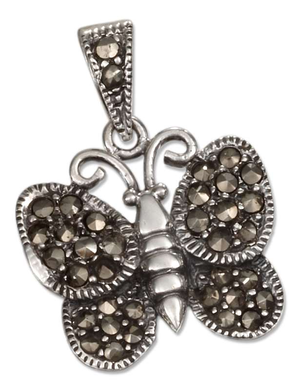 Marcasite Butterfly Pendant Marcasite Bail Marcasite Butterfly Pendant Marcasite Bail