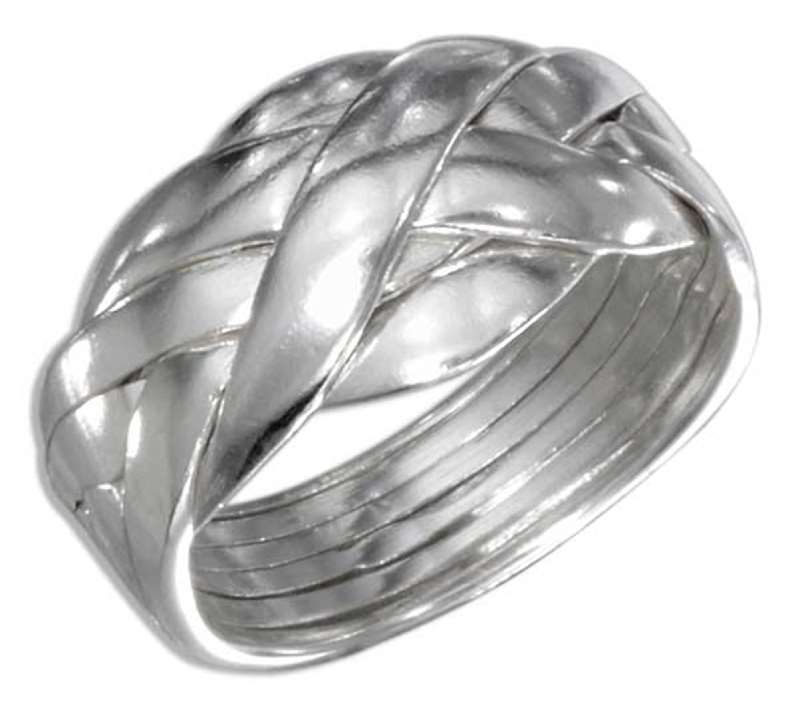 Sterling Silver Men's Puzzle Rings