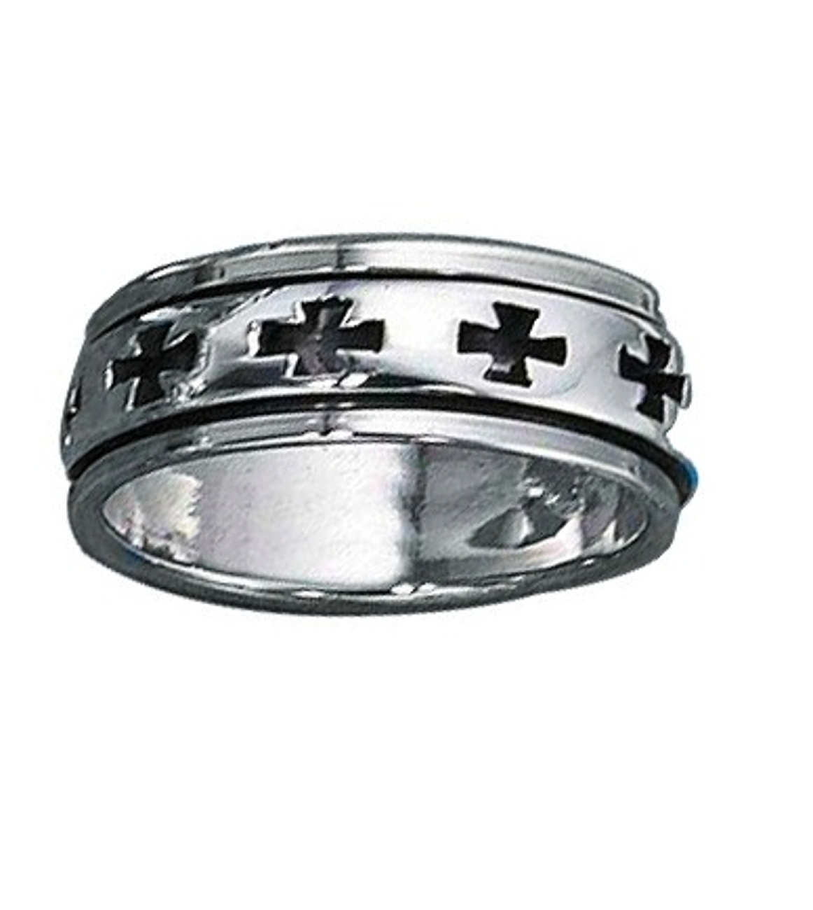Men's Christian Religious Cross Cutout Spinner Ring Men's Christian Religious Cross Cutout Spinner Ring