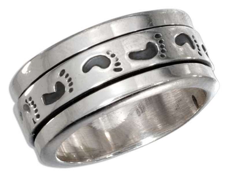 Men's Footprint Spinner Ring Men's Footprint Spinner Ring
