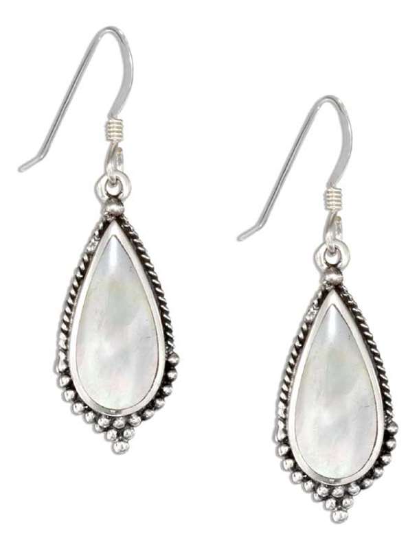 Sterling Silver Mother Of Pearl Earrings