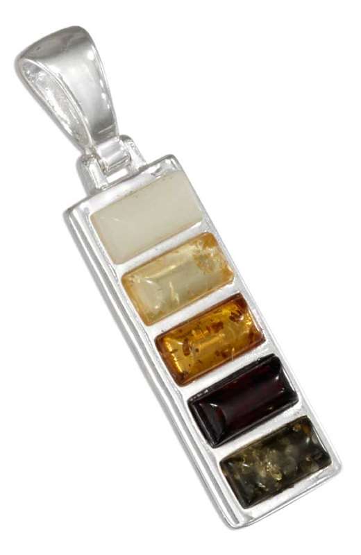Multiple Amber Types Long Ladder Style Pendant Multiple Amber Types Long Ladder Style Pendant