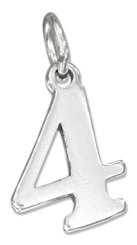 Sterling Silver Number Four 4 Charms