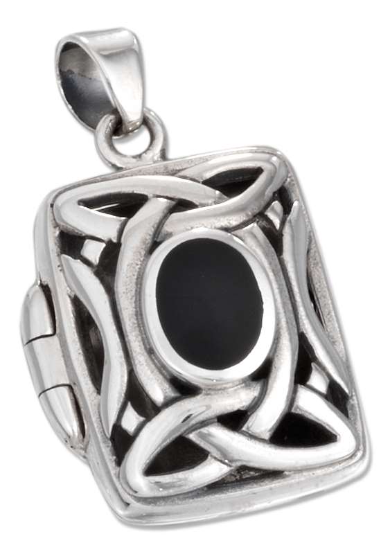 Celtic Locket Pendant Black Onyx Celtic Locket Pendant Black Onyx