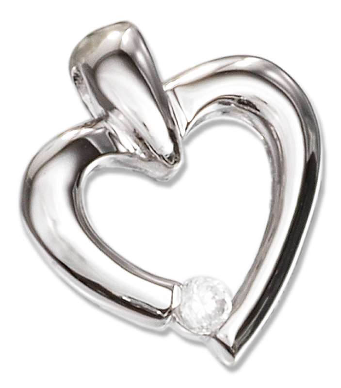 Open Heart Pendant Cubic Zirconia Open Heart Pendant Cubic Zirconia