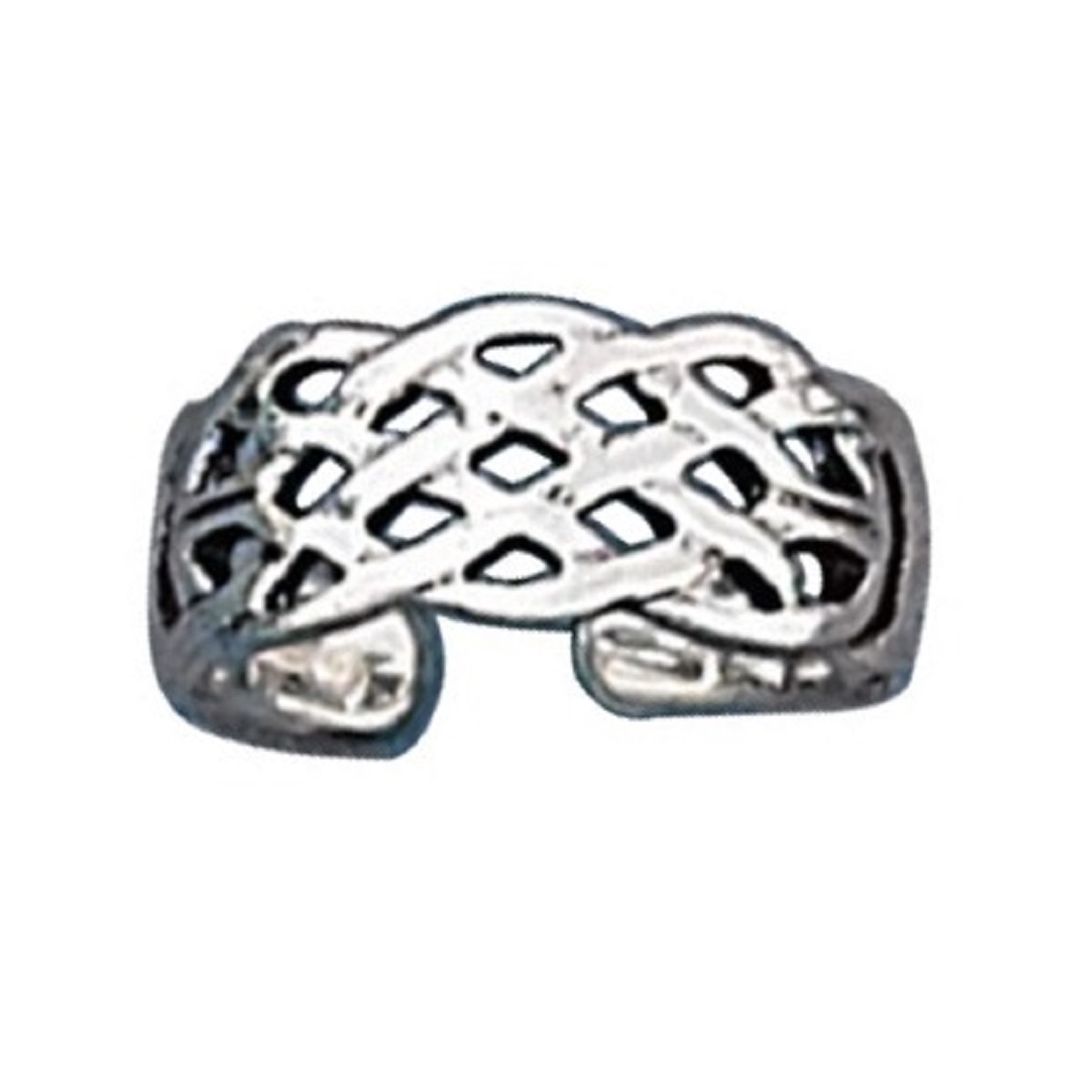 Open Weave Celtic Adjustable Graduated Toe Ring Open Weave Celtic Adjustable Graduated Toe Ring