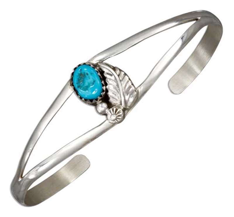 Open Wire Cuff Bracelet Turquoise Leaf Open Wire Cuff Bracelet Turquoise Leaf