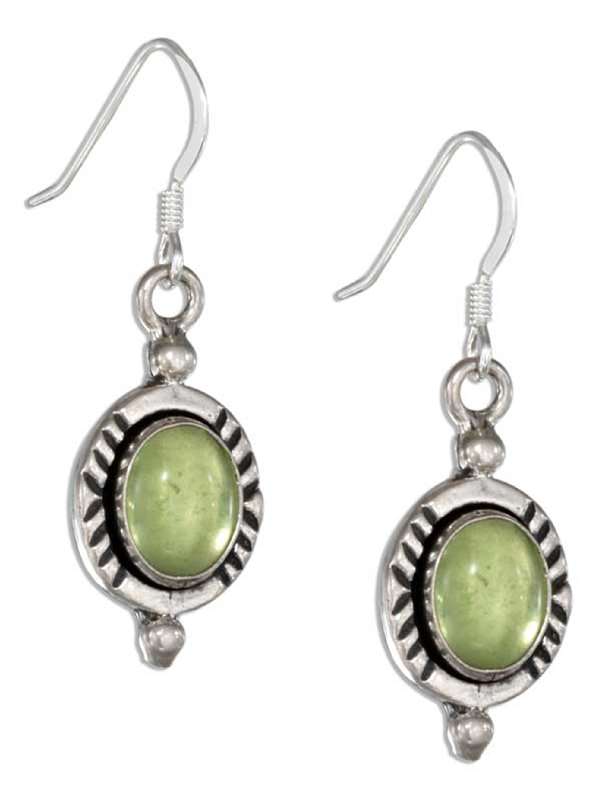Peridot Hatched Border Dangle Earrings Peridot Hatched Border Dangle Earrings