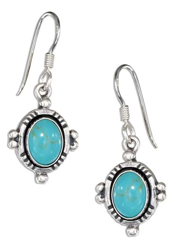 Turquoise Dangle Earrings Border Turquoise Dangle Earrings Border