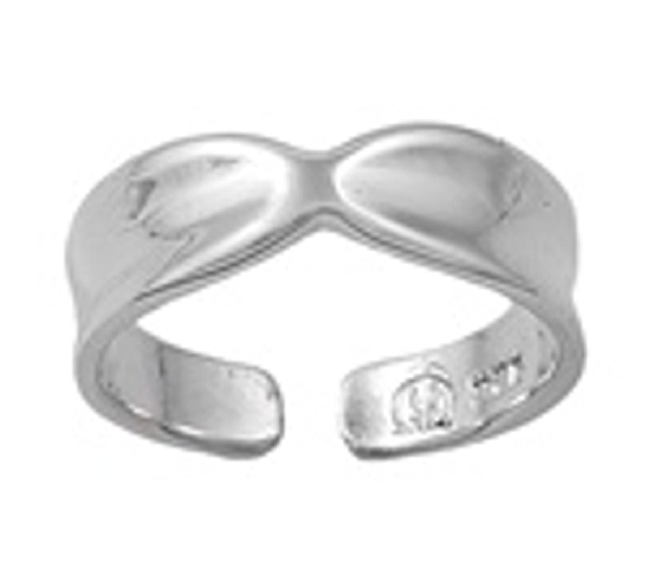 Pinched Shank Plain Adjustable Toe Ring Pinched Shank Plain Adjustable Toe Ring