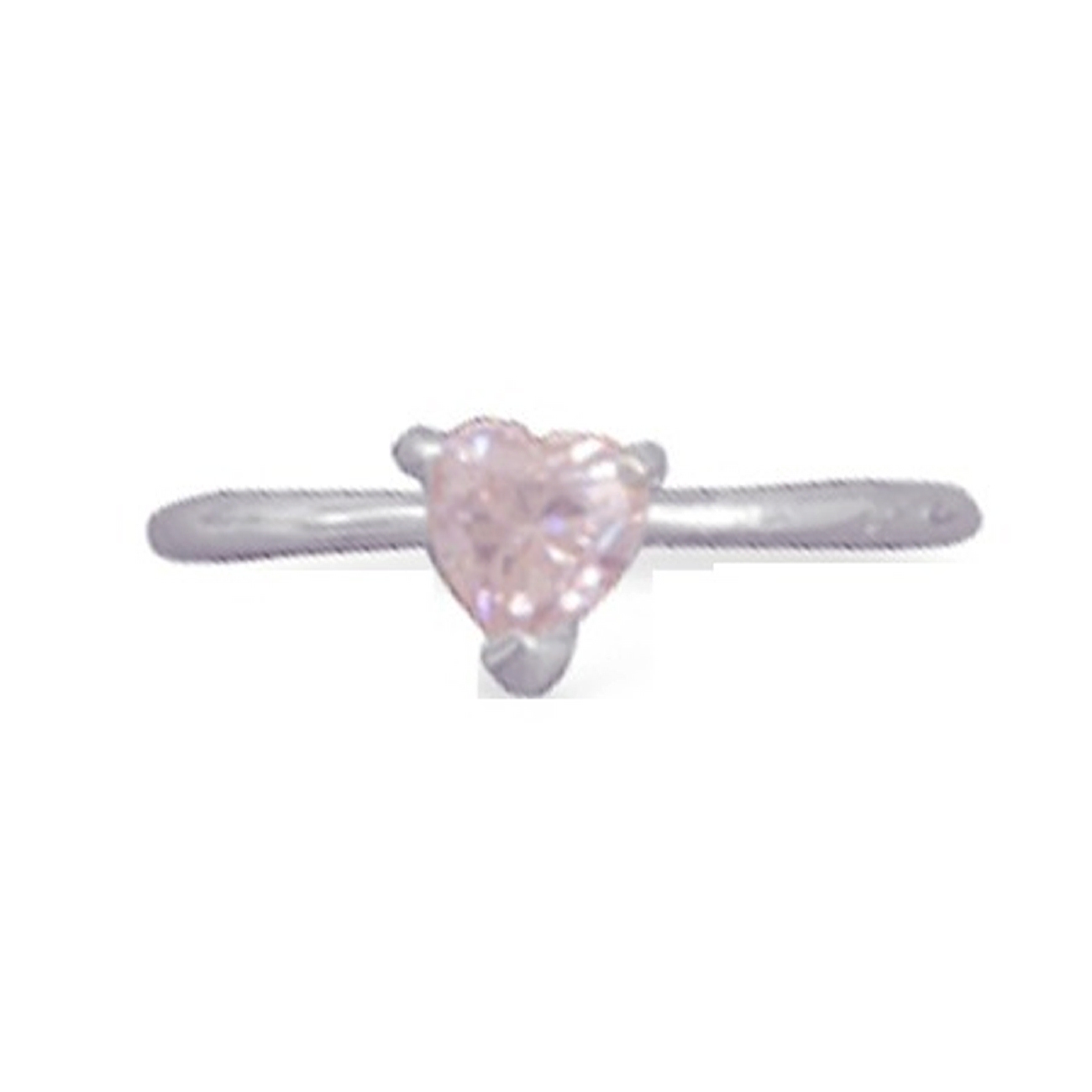 Pink Ice Cubic Zirconia Heart Adjustable Toe Ring Pink Ice Cubic Zirconia Heart Adjustable Toe Ring