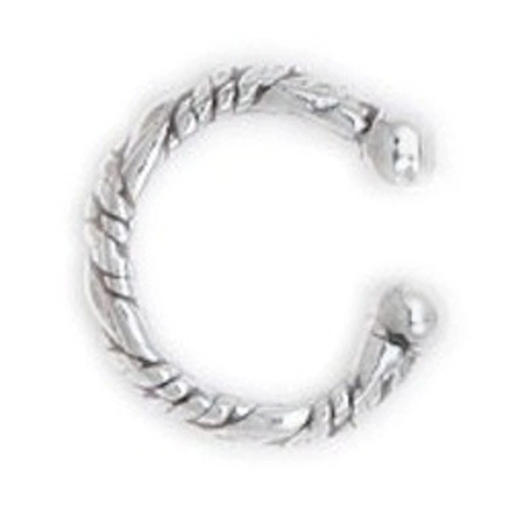 Plain And Roped Wire Twist Over Band Bali Style Outer Ear Cuff Plain And Roped Wire Twist Over Band Bali Style Outer Ear Cuff
