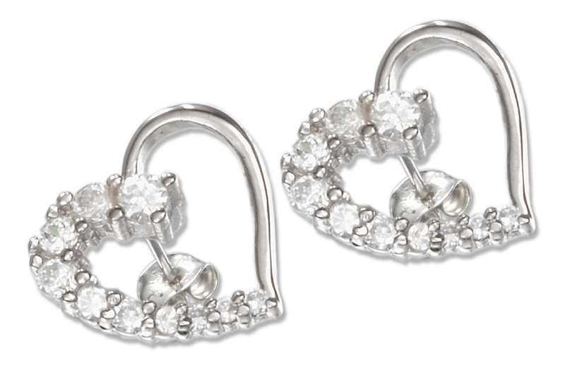 13mm Journey Style Open Heart Post Earrings 13mm Journey Style Open Heart Post Earrings
