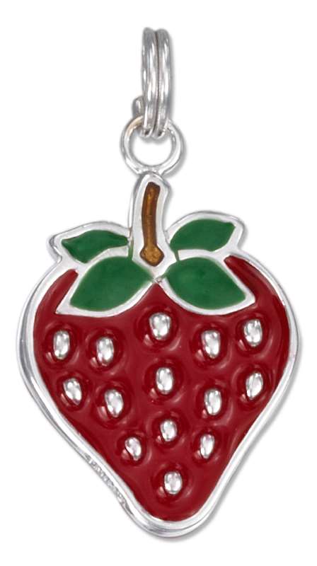 Enamel Strawberry Charm Enamel Strawberry Charm