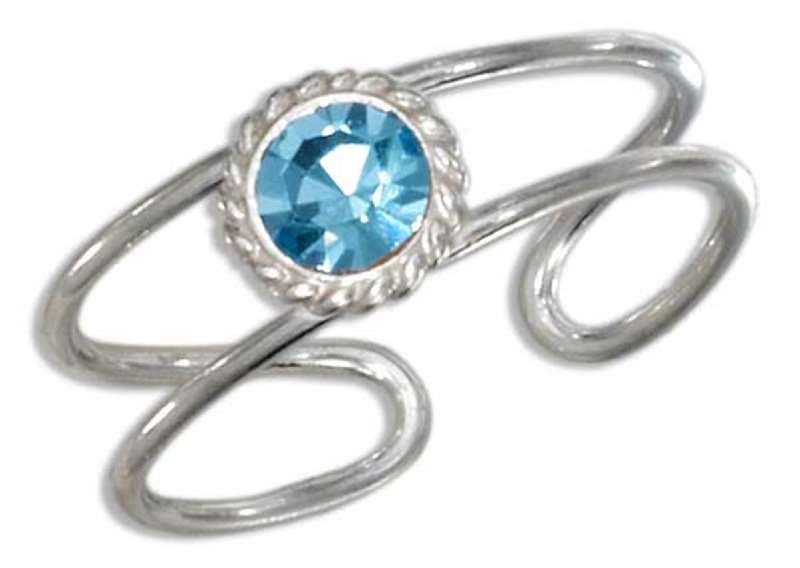 Blue Crystal Toe Ring Blue Crystal Toe Ring