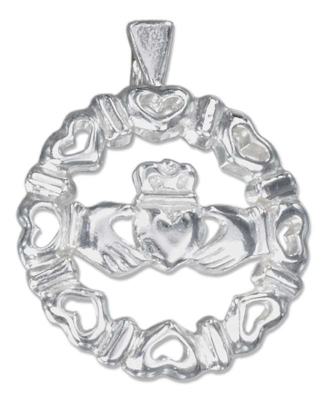 Claddagh Surrounded Hearts Pendant Claddagh Surrounded Hearts Pendant