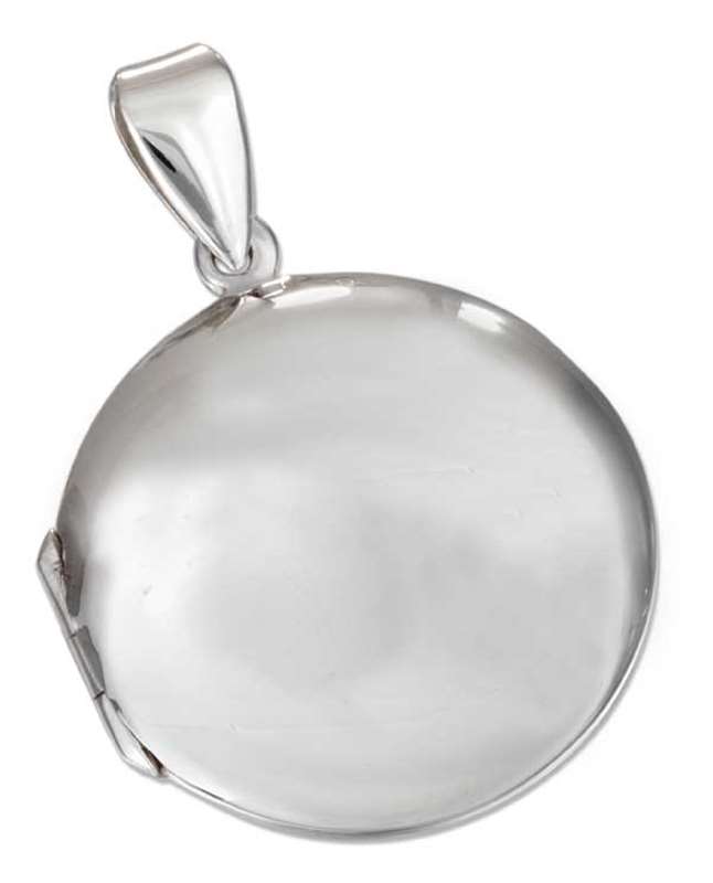 Puffy Round Two Picture Locket Pendant Puffy Round Two Picture Locket Pendant