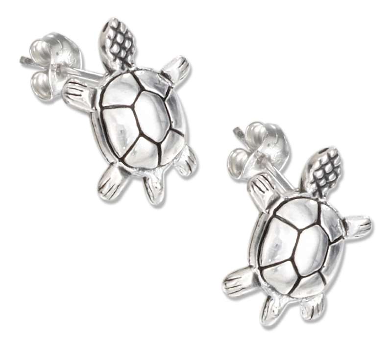 3D Turtle Post Earrings 3D Turtle Post Earrings