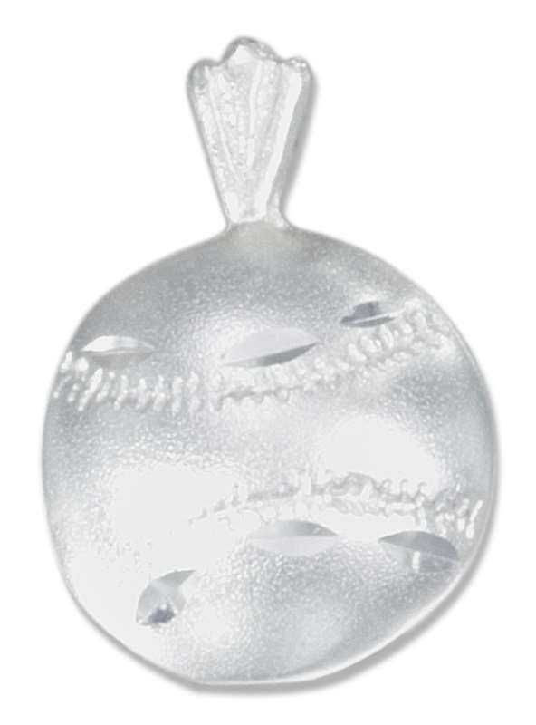Partial 3D Diamond Cut Baseball Charm Partial 3D Diamond Cut Baseball Charm