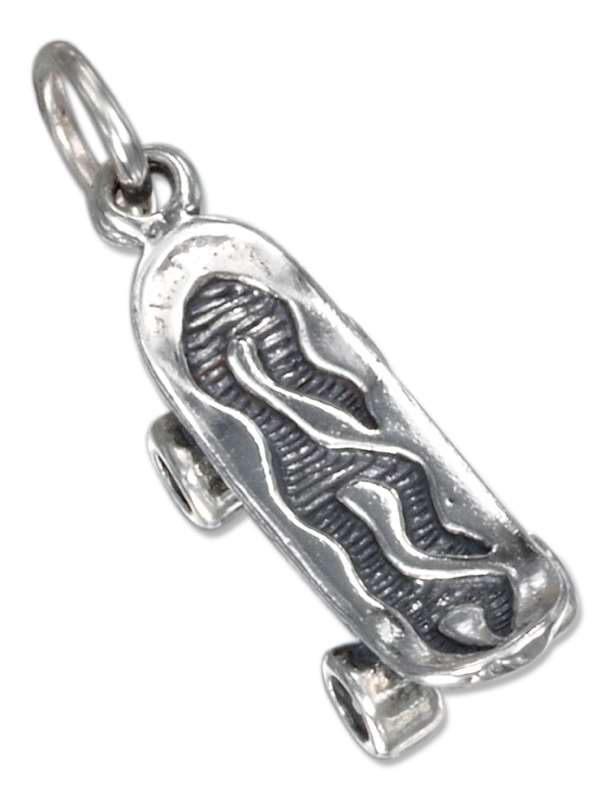 3D Flaming Skateboard Charm 3D Flaming Skateboard Charm