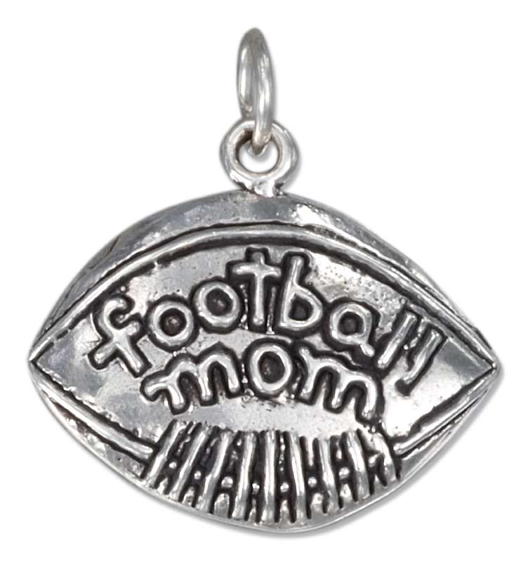 "Football Mom" On Football Word Charm "Football Mom" On Football Word Charm