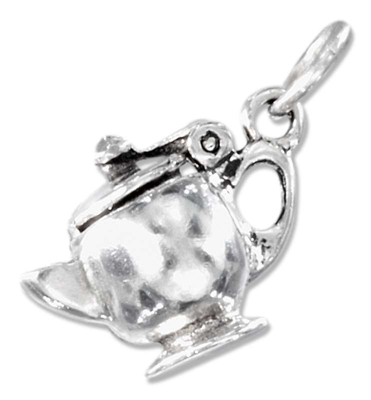 Moveable Lid 3D Teapot Charm Moveable Lid 3D Teapot Charm