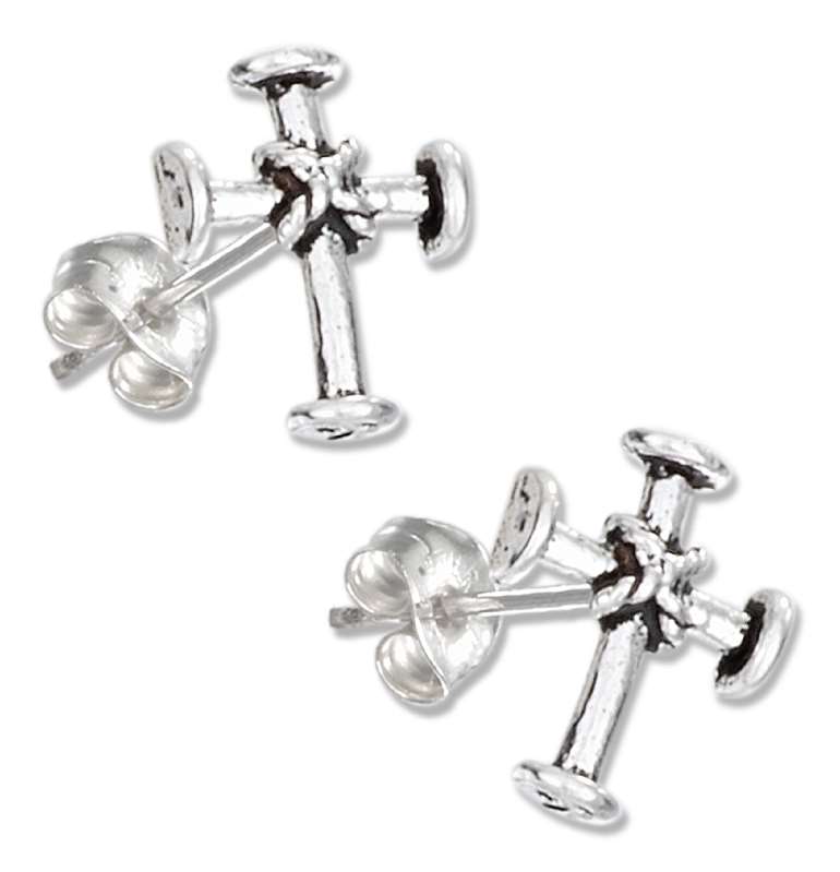 Christian Religious Cross Post Earrings Christian Religious Cross Post Earrings