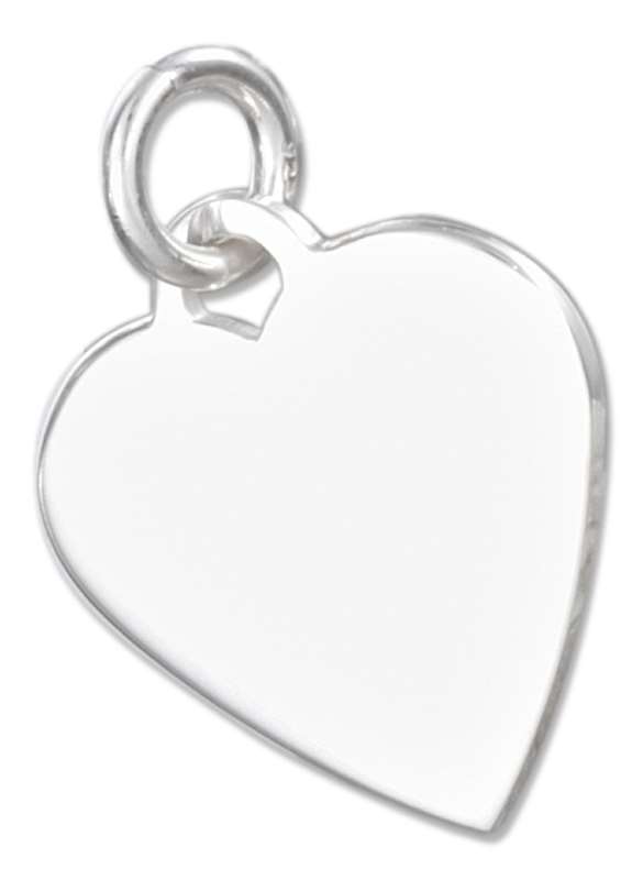 Small Engraveable Heart Charm 9mm Small Engraveable Heart Charm 9mm