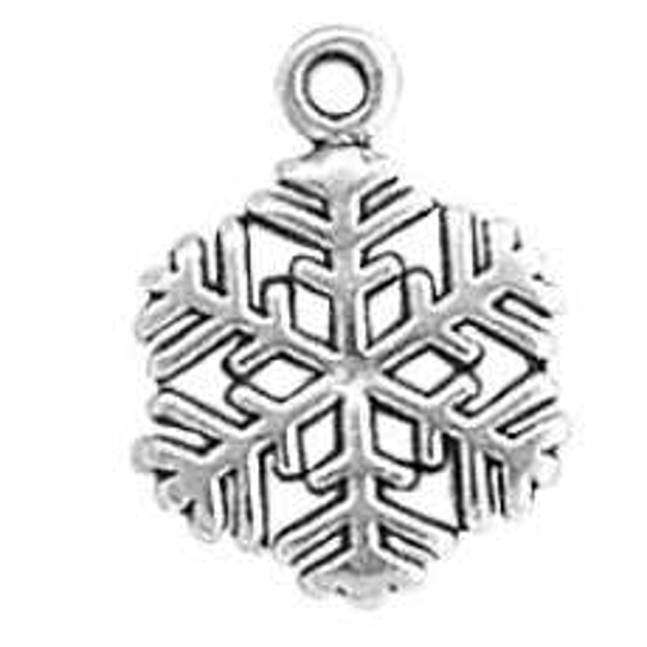 Small Six Branched Snowflake Charm Small Six Branched Snowflake Charm