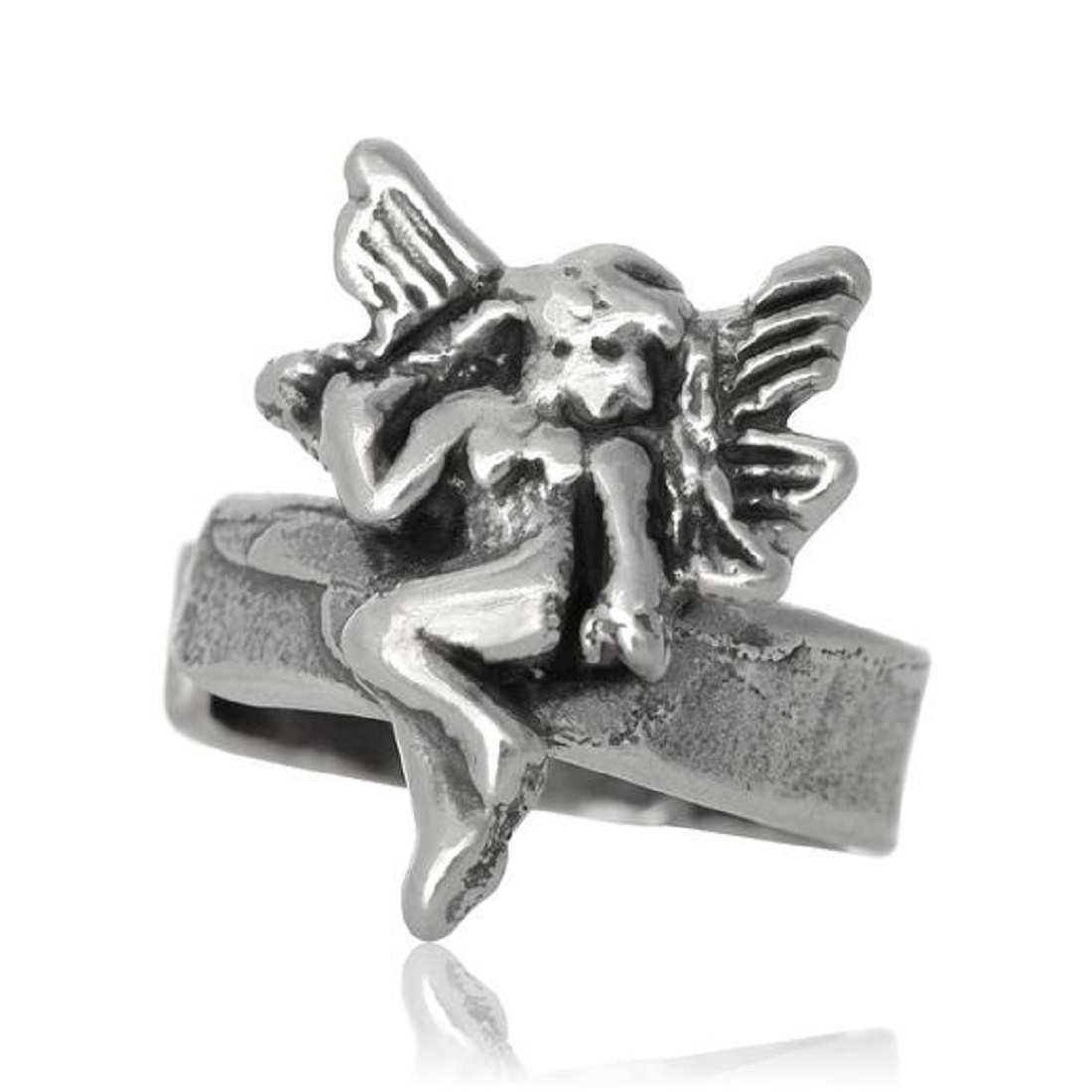 Left Ear Small Winged Fairy On Band Middle Inner Ear Cuff Left Ear Small Winged Fairy On Band Middle Inner Ear Cuff