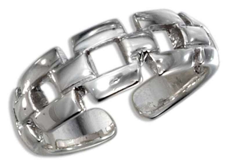 Square Open Chain Link Adjustable Toe Ring Square Open Chain Link Adjustable Toe Ring