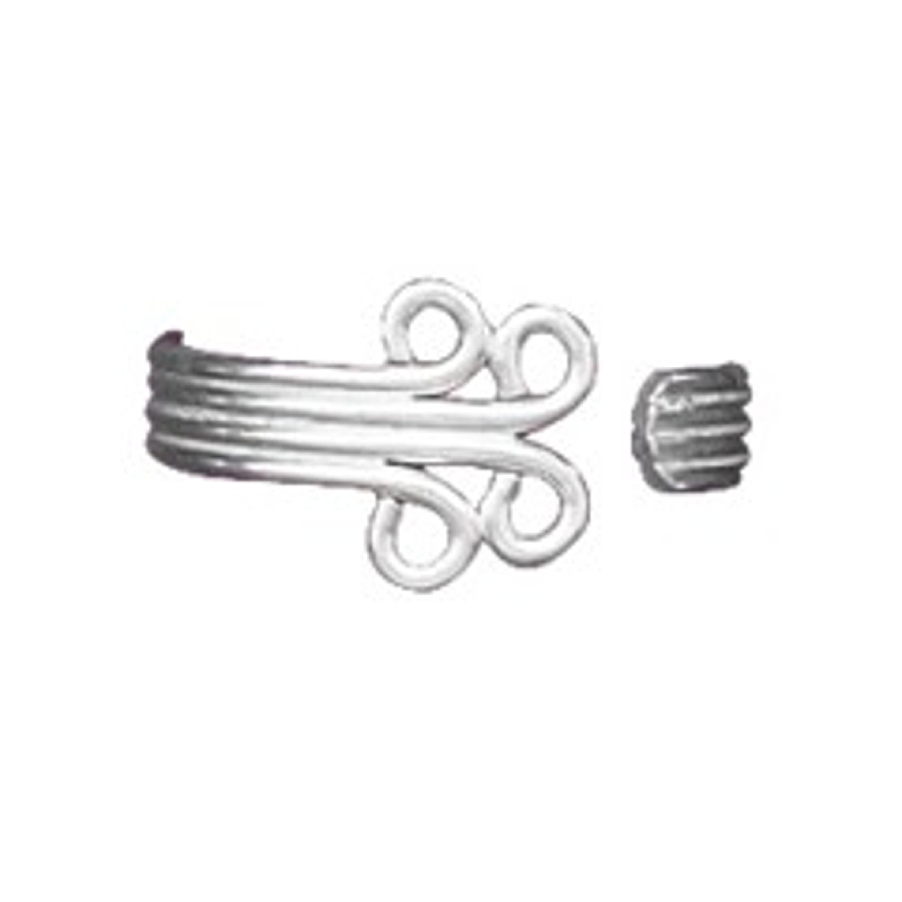 Bypass Wrap Scrolled Ends Adjustable Toe Ring Bypass Wrap Scrolled Ends Adjustable Toe Ring