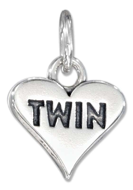 Love My "TWIN" Heart Charm Love My "TWIN" Heart Charm