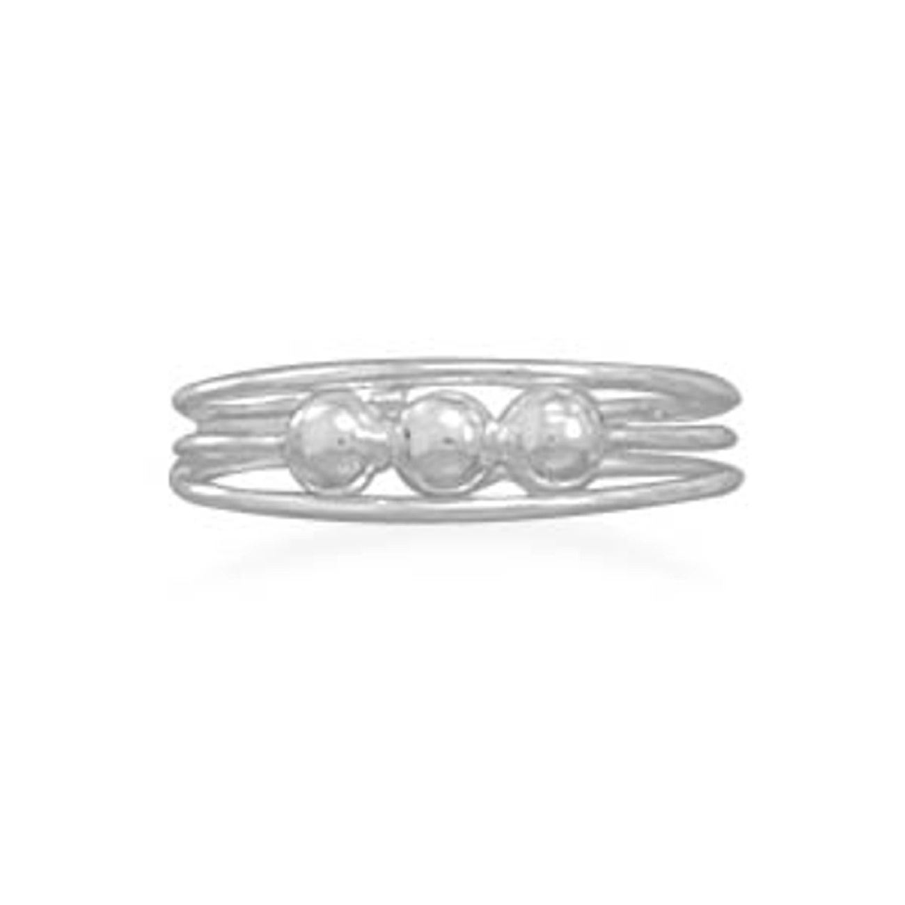 Three Wire Three Bead Adjustable Toe Ring Three Wire Three Bead Adjustable Toe Ring