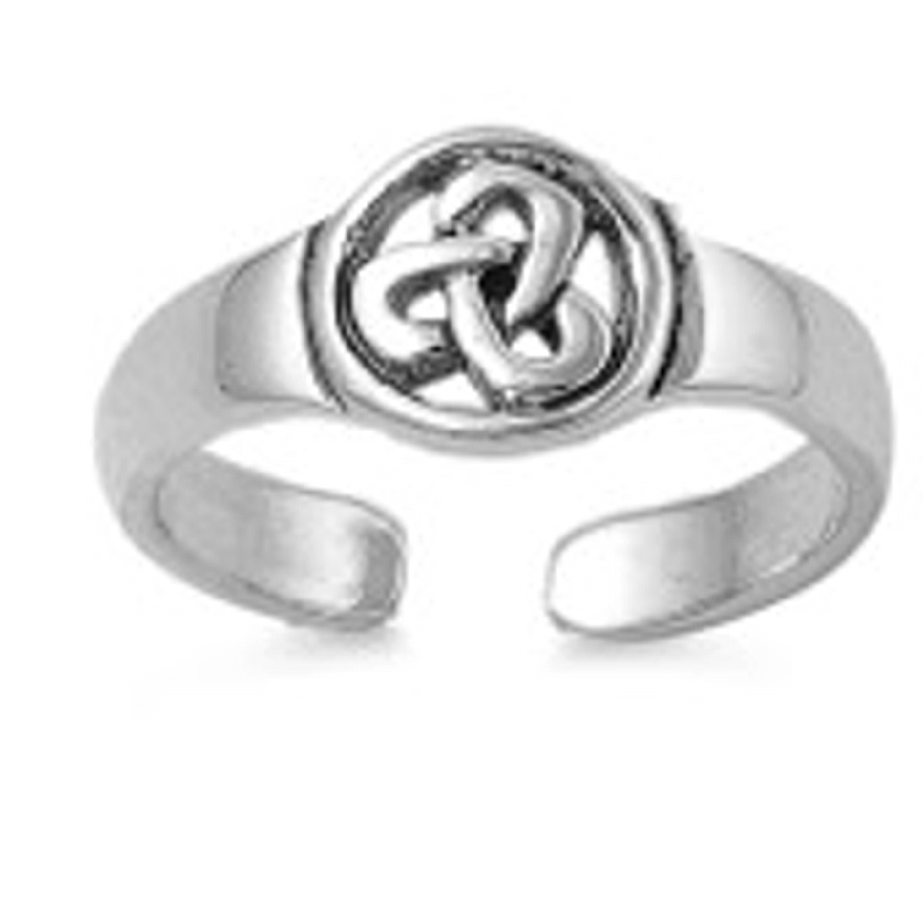 Circled Celtic Trinity Knot Toe Ring Circled Celtic Trinity Knot Toe Ring