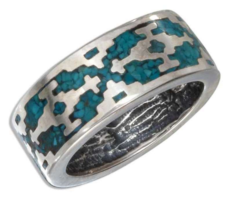 Unisex Turquoise Aztec Ring Unisex Turquoise Aztec Ring