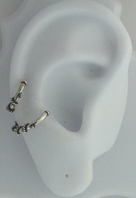 Nonpiercing Twisted Rope Over Round Band Ear Cuff Nonpiercing Twisted Rope Over Round Band Ear Cuff