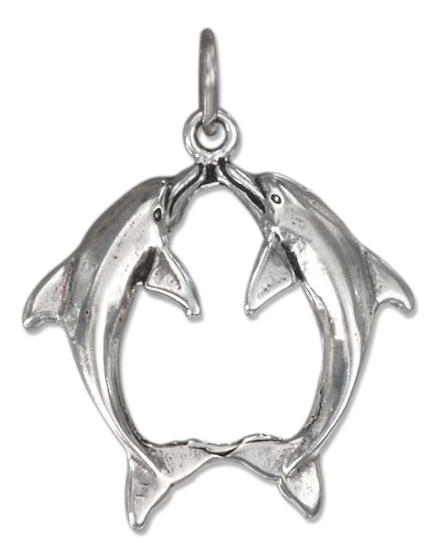 Two Kissing Dolphins Charm Two Kissing Dolphins Charm