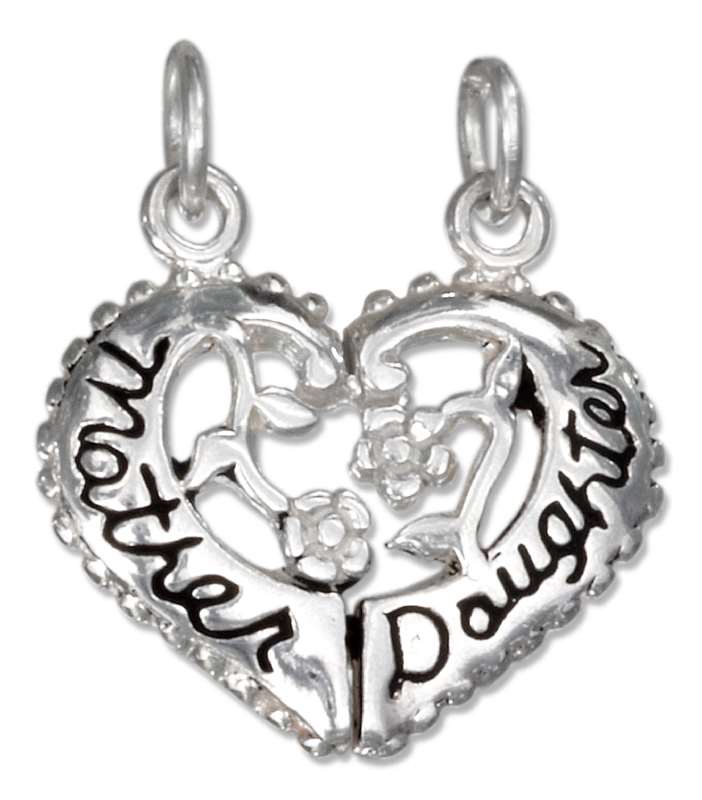 MOTHER DAUGHTER 2 Two Piece Heart Charm MOTHER DAUGHTER 2 Two Piece Heart Charm