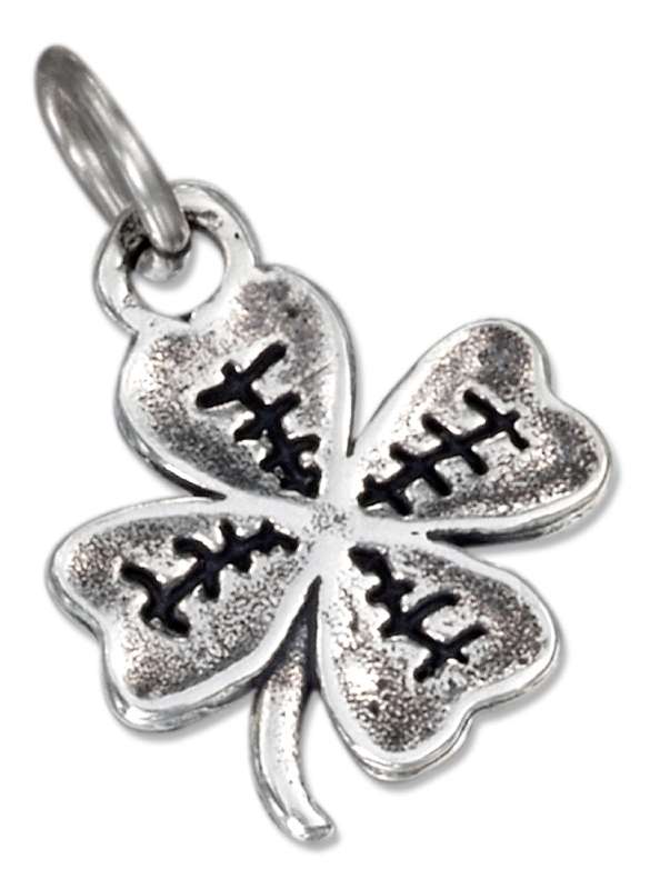 Etched Four Leaf Clover Good Luck Charm Etched Four Leaf Clover Good Luck Charm