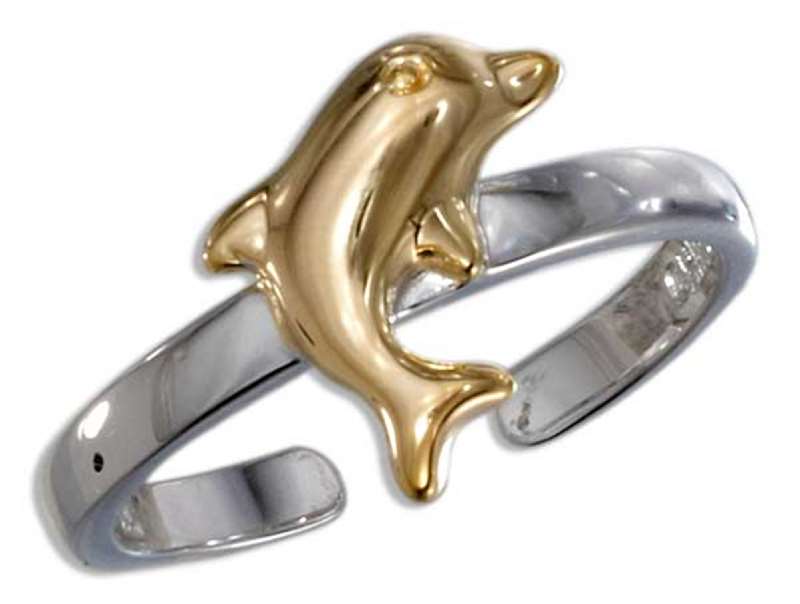Gold Vermeil Dolphin Toe Ring Gold Vermeil Dolphin Toe Ring