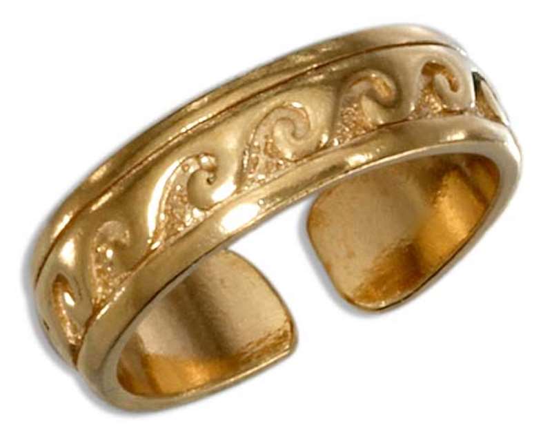 Gold Vermeil Waves Toe Ring Gold Vermeil Waves Toe Ring