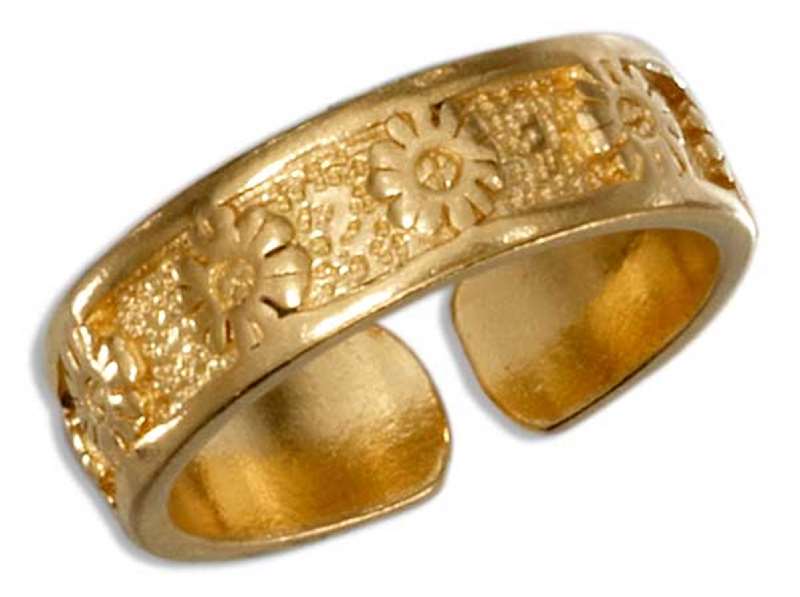 Gold Vermeil Flowers Toe Ring Gold Vermeil Flowers Toe Ring