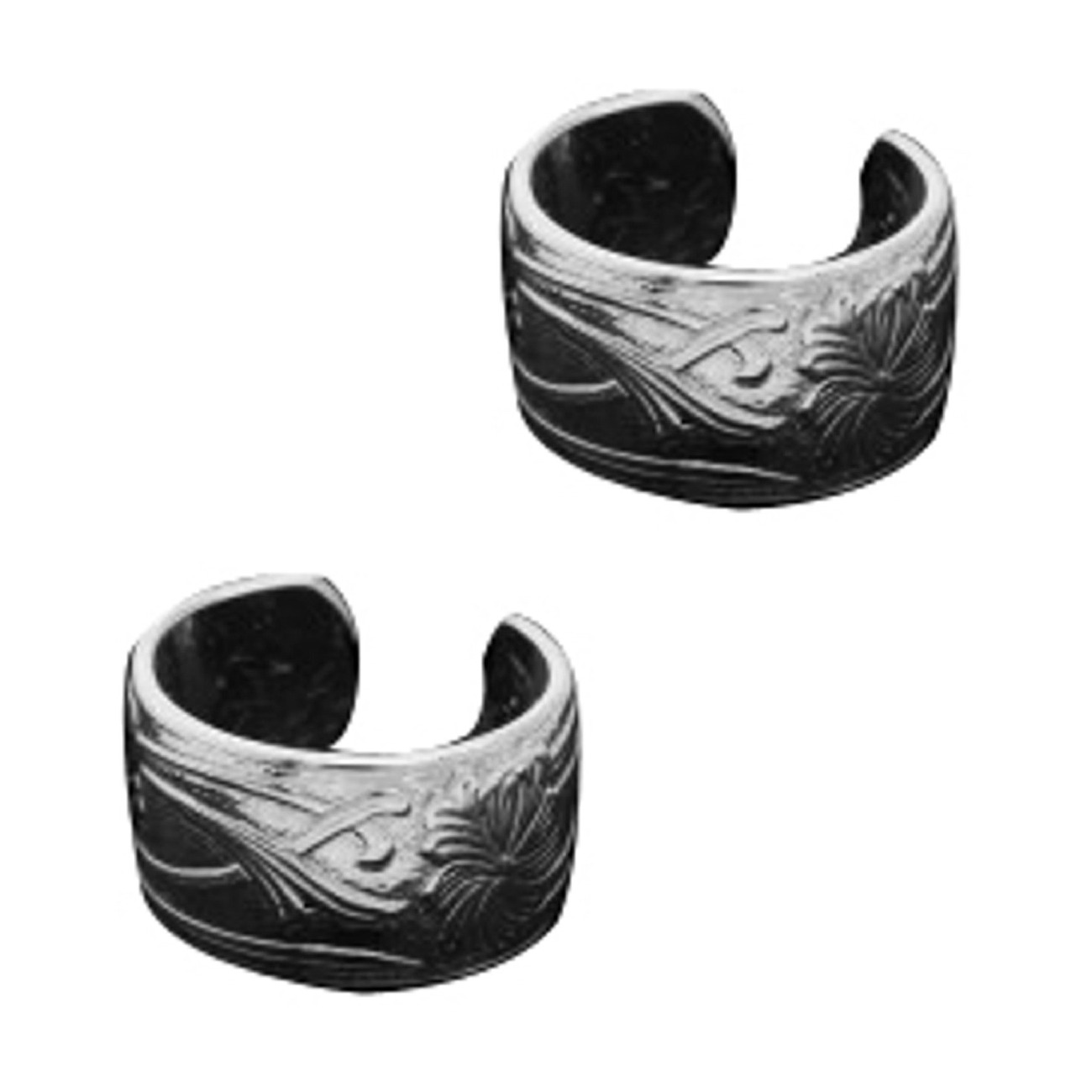 Left Or Right Pair Of Pierceless Flower Design Band Middle Ear Cuffs Left Or Right Pair Of Pierceless Flower Design Band Middle Ear Cuffs